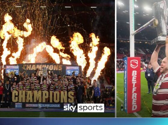 Wigan celebrate SL win