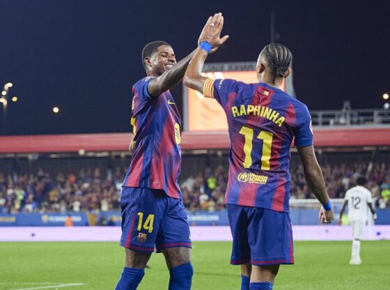 Rashford and Raphinha, in the LaLiga match against Valencia
