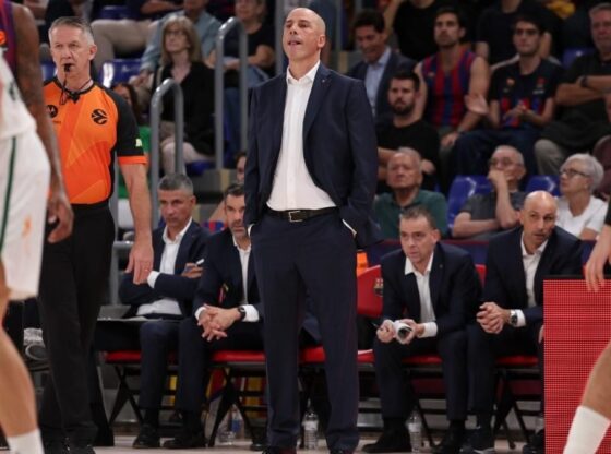 Joan Peñarroya, during the Euroleague match against Zalgiris