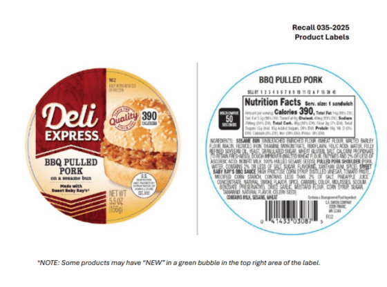 FSIS posted a product label on its website to make it easier for consumers to identify.