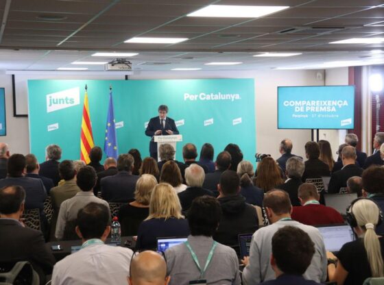 Carles Puigdemont offers a press conference to announce the breaking of the pact with the PSOE