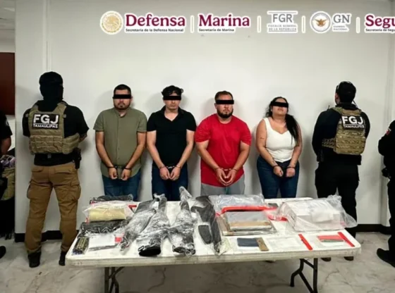 Juana María 'N' alias 'La Conta' was arrested along with three other people, after the execution of three search warrants in Tamaulipas.