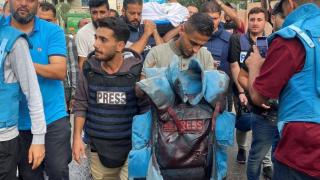 Tribute to the Palestinian journalist Mohammed Soboh, who died in Gaza on October 10.