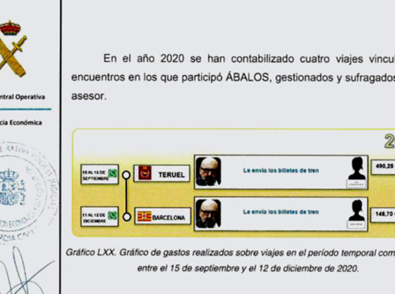 Extract from the latest UCO report that reveals the former minister's stay in Teruel.