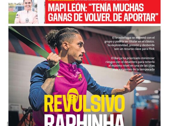 This is the cover of SPORT today, Thursday, October 23, 2025