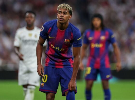 Lamine Yamal, at the Santiago Bernabéu