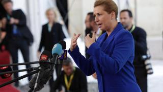 Danish prime minister, Mette Frederiksen, during her appearance on Wednesday in Copenhagen