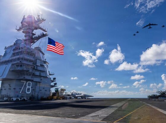 The US aircraft carrier Gerald Ford is active in the Caribbean Sea not far from Venezuela under the pretext of combating drug smuggling