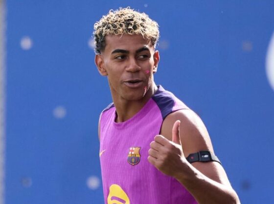 Lamine Yamal, in Barça's last training session