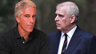 Jeffrey Epstein and Prince Andrew, in a JALEOS photomontage.