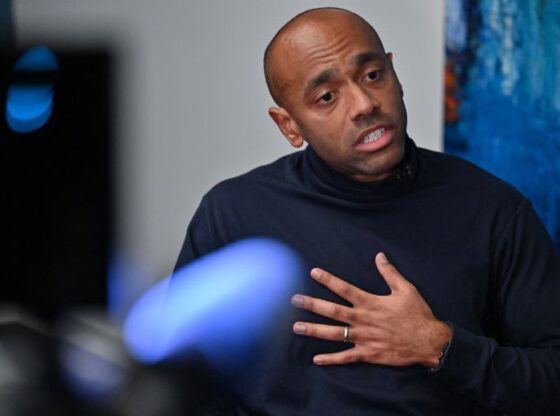 Noureddin Bongo, the son of Gabon's deposed leader Ali Bongo, takes part in an interview with AFP at an office in central London on November 5, 2025.