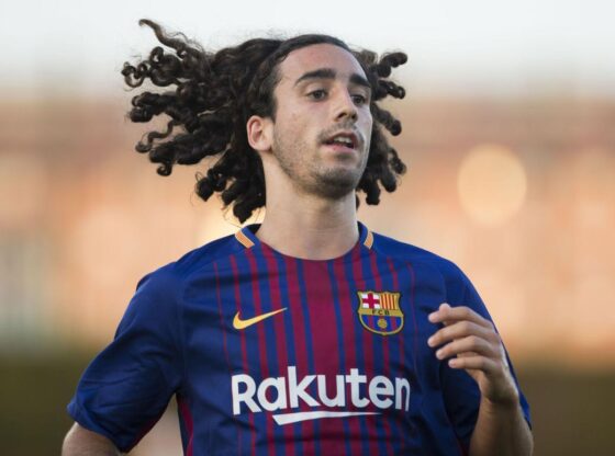 Cucurella, in a meeting with the Barça reserve team