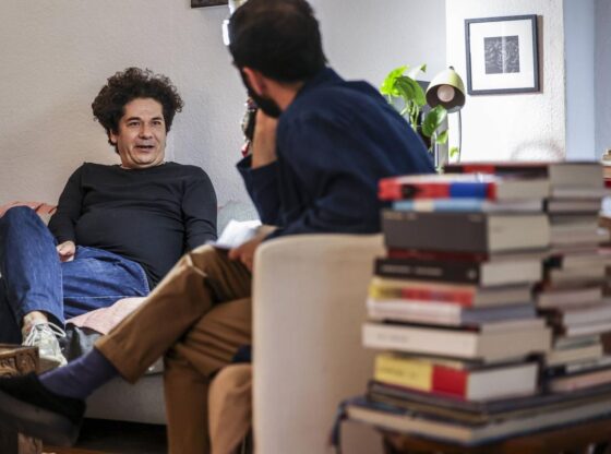 The Mexican writer Juan Pablo Villalobos, during the interview