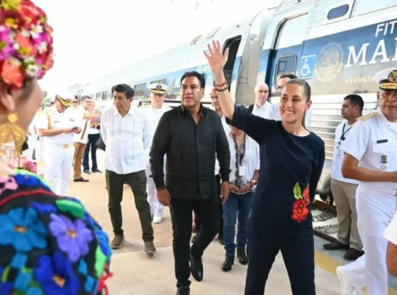 President Claudia Sheinbaum announced that the Interoceanic Train will reach Guatemala.