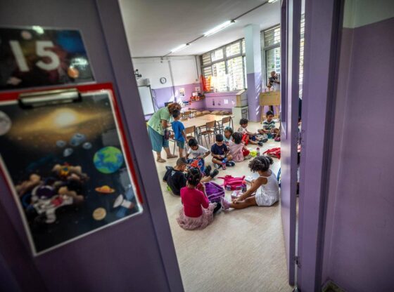 Early childhood education classroom in a Catalan school.