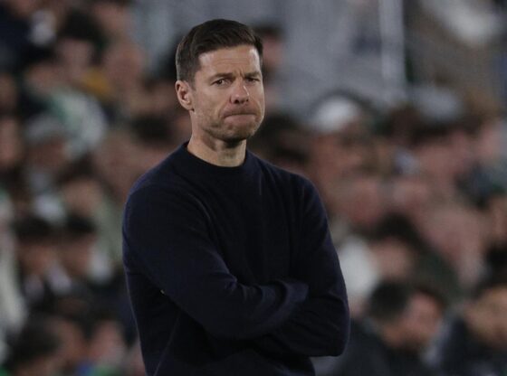 Xabi Alonso in a moment of Elche-Real Madrid of LaLiga 2025/26