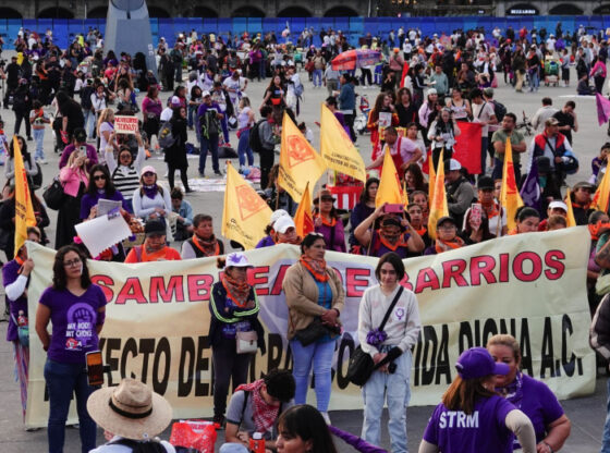The 25N march, on the occasion of the International Day for the Elimination of Violence against Women, ended in the Zócalo, where a rally led by the 8M Coordination was held.
