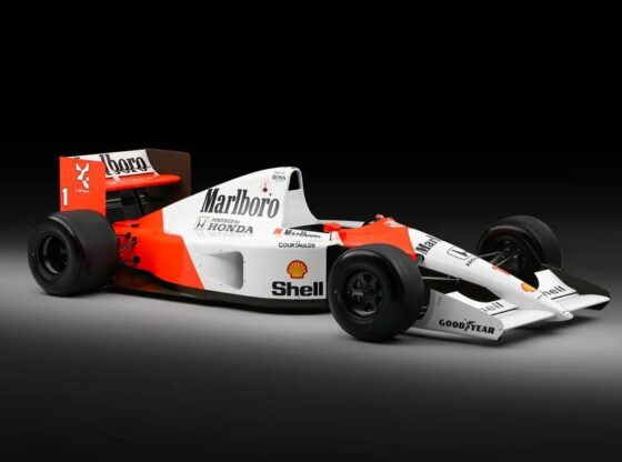 The McLaren MP4/6 of Ayrton Senna