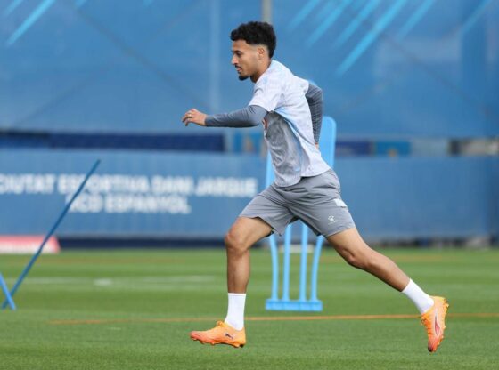 Omar El Hilali, in training at Dani Jarque