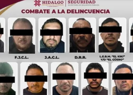 The PGJ of Hidalgo and the State Police arrested 23 alleged criminals on November 5 in the municipality of Atotonilco de Tula, Hidalgo.