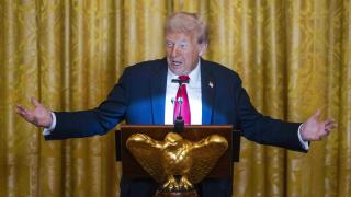 US President Donald Trump during an event.