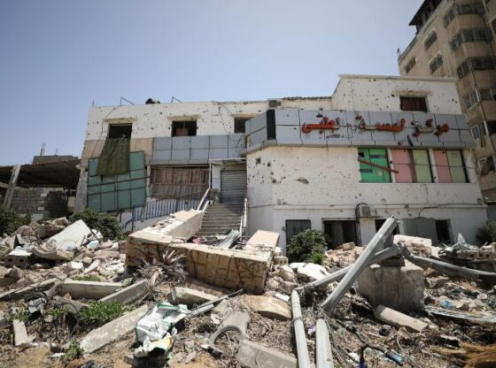 GAZA CITY, GAZA - MAY 04: A view of damaged 'Al Basma center' in Gaza City, Gaza on May 04, 2024. The Israeli attack on the largest IVF center in Gaza, 'Al-Basma', damaged more than 5000 IVF embryos, leaving families waiting to have a child through IVF, a very expensive method, in a difficult situation. The humanitarian situation in the Gaza Strip has become even more difficult due to the intense Israeli attacks on the Gaza Strip that began on October 7, 2023 and the blockade by land, which resulted in power outages and the disruption of the supply of medical supplies and medicines. Nitrogen tanks in the center were damaged in the Israeli attack in December. Since security and logistics could not be provided due to the intense Israeli attacks, the damaged tanks could not be replaced. More than 5,000 in vitro fertilization embryos were destroyed due to the lack of refrigeration. Stringer / Anadolu (Photo by Anadolu via AFP)