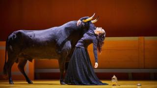 The director and actress Angélica Liddell in her show 'Liebestod'. Photo: Christophe Raynaud de Lage/Autumn Festival