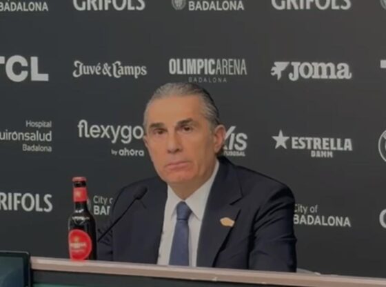 Sergio Scariolo, during the press conference in Badalona