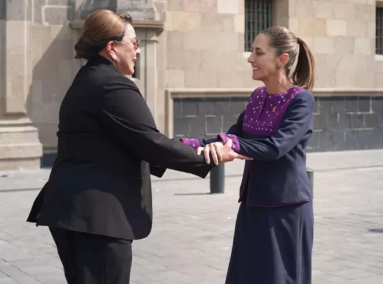 Claudia Sheinbaum receives, this Tuesday at the National Palace, the president of Honduras.