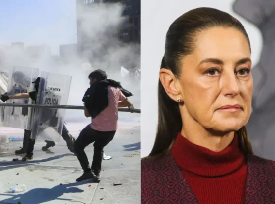 President Claudia Sheinbaum rejected the violence in the Zócalo after the march and said that changes must be sought peacefully.