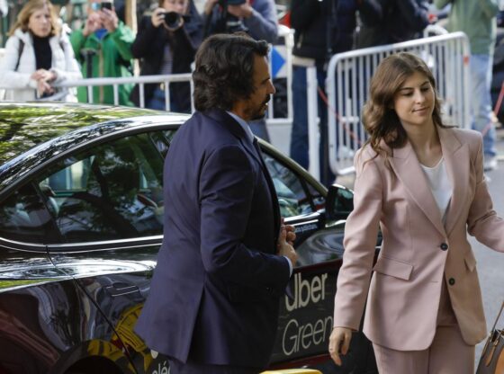 MADRID, 11/04/2025.- Alberto González Amador, boyfriend of the president of the Community of Madrid, Isabel Díaz Ayuso, upon his arrival this Monday at the Supreme Court, where the trial of the State Attorney General, Álvaro García Ortiz, continues. EFE/ Zipi