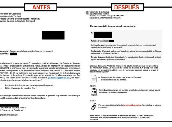 Example of the changes in the administration's communication when addressing citizens.