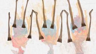 Baselitz: 'Nylon parade [Desfile de medias]'2022. Photo: Museum of Fine Arts of Bilbao