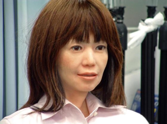 A robot that pretends to be human... but not well enough.
