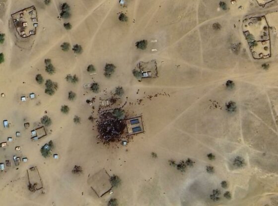 A satellite image of the eastern Abu Matariq area in East Darfur state, taken in March 2024 (Google Earth)