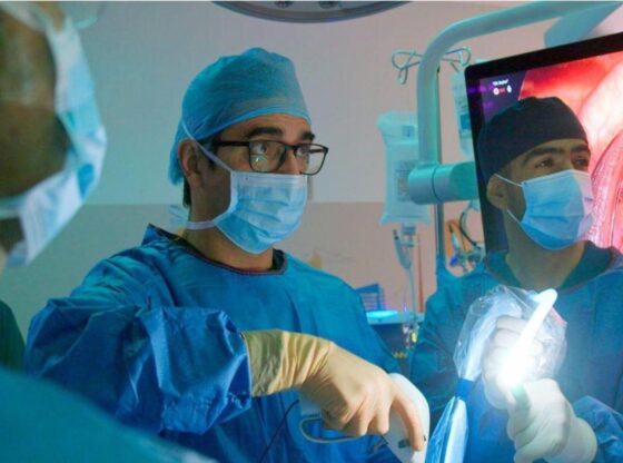 Doctors in an operating room.