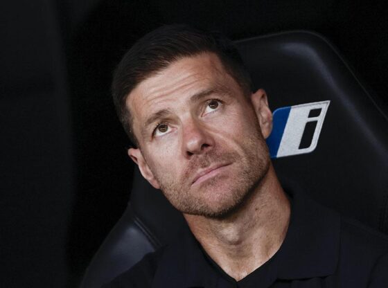 Real Madrid coach, Xabi Alonso, moments before the LaLiga match between Real Madrid and Mallorca