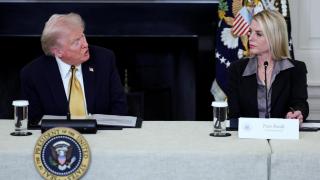 United States President Donald Trump and Attorney General Pam Bondi, in a file image.