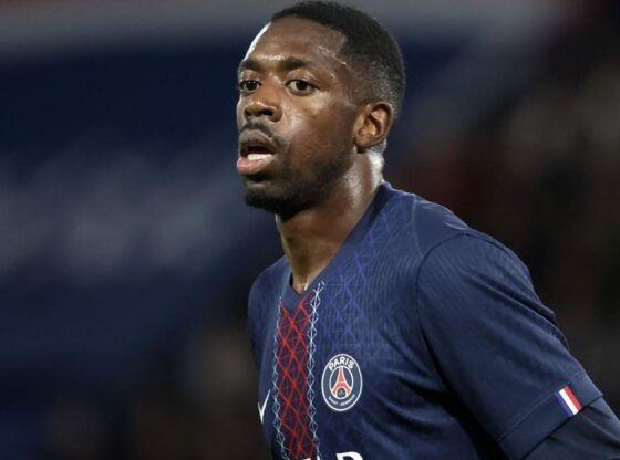 Dembélé, in action against Nice