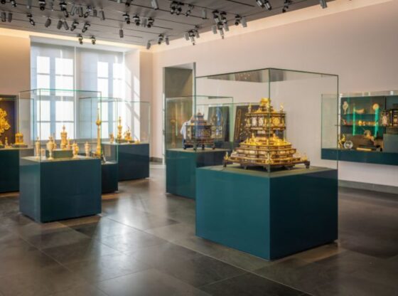 Dresden, Germany - Sep 21, 2019: New Green Vault interior at Dresden Castle - Dresden, Saxony, Germany