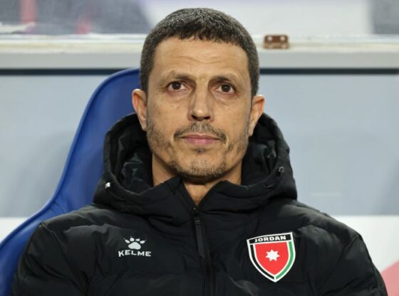 SUWON, SOUTH KOREA - MARCH 25: Head coach Jamal Sellami of Jordan is seen prior to the FIFA World Cup Asian Third Qualifier Group B match between South Korea and Jordan at Suwon World Cup Stadium on March 25, 2025 in Suwon, South Korea. (Photo by Han Myung-Gu/Getty Images)