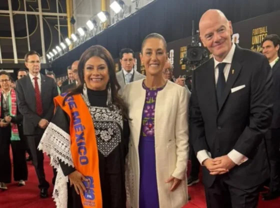 The president of Mexico, Claudia Sheinbaum, has already arrived at the World Draw of the 2026 FIFA World Cup in the company of Clara Brugada.