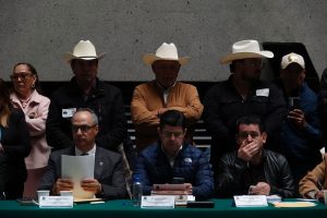 Peasants observe the vote in committees of the Chamber of Deputies on the water reforms.